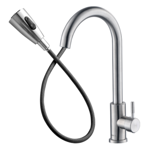 Misturador Monocomando Extensível Iura Wass Inox Escovado