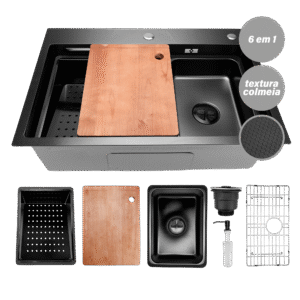 Cuba Gourmet Inox 6 em 1 Iura Uniq 70x47 Nano Black